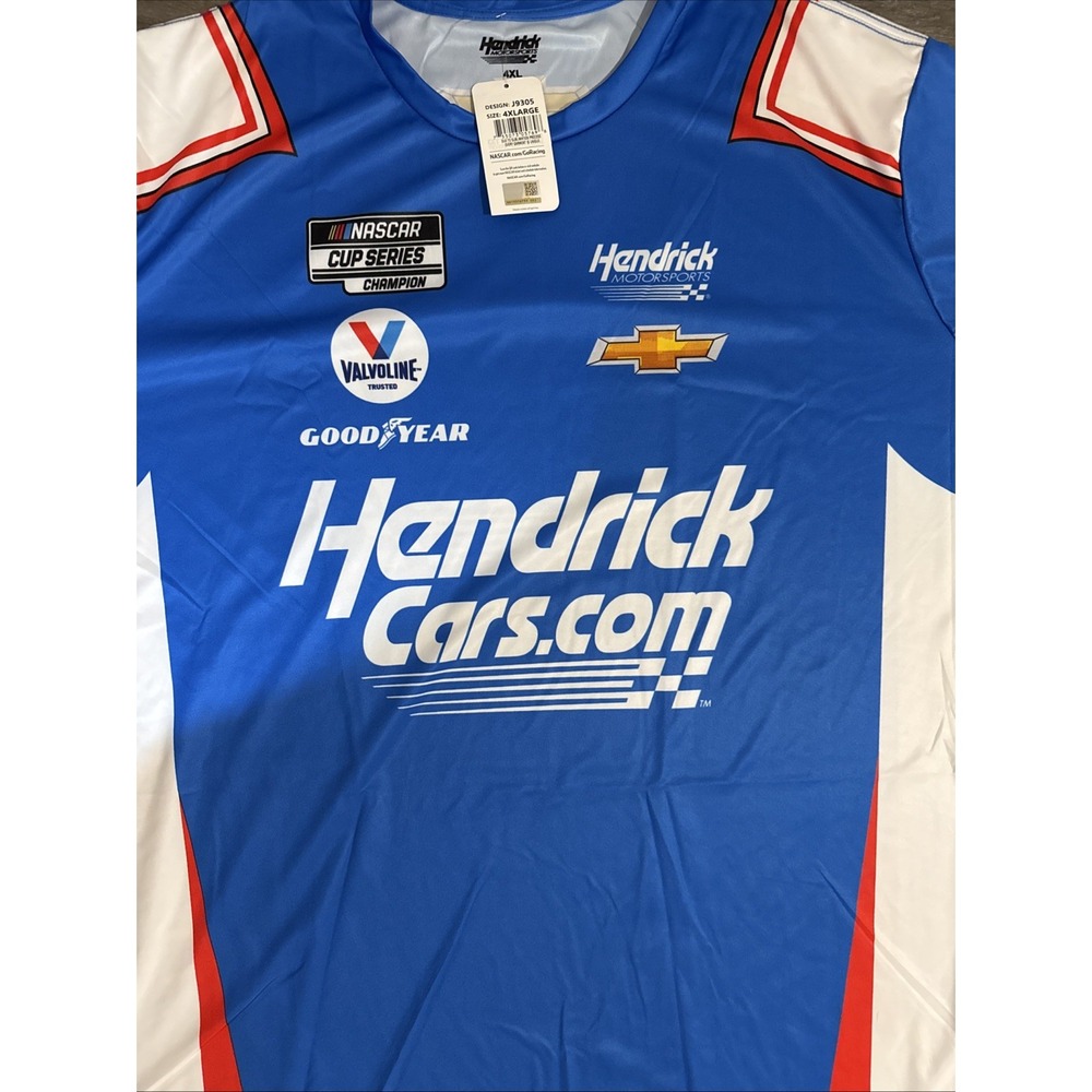 Kyle Larson #5 Hendrickcars.com Uniform Sublimated Dry Fit NASCAR T-shirt 4xl - Picture 8 of 8
